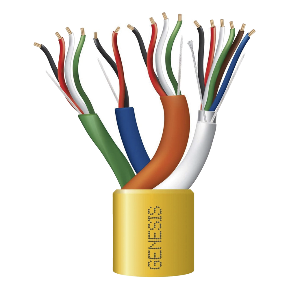 [2196-1002] Carrete de Cable de 305 Metros (1000 Pies) Color Amarillo Compuesto por 6 X 22 AWG - GENESIS 21961002