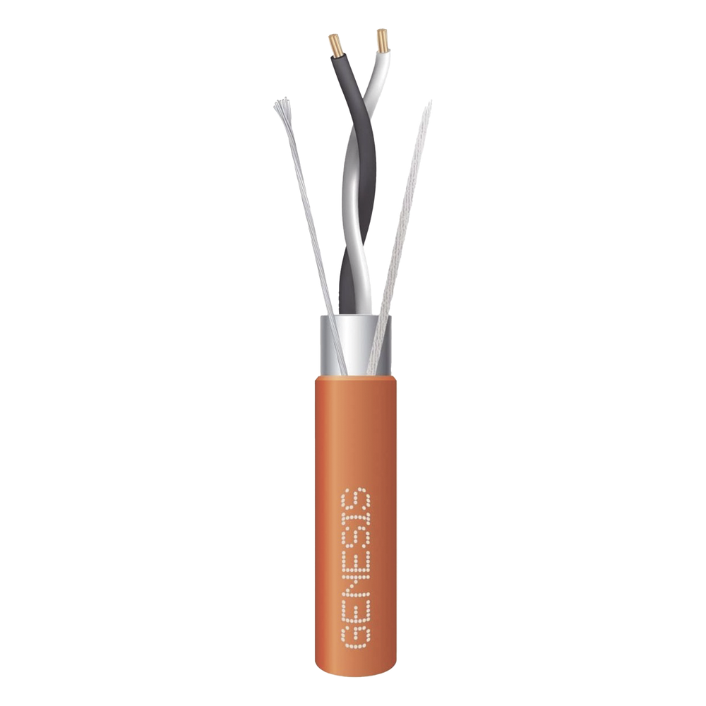 [3322-1003] Carrete de 305 Metros (1000 Pies) Cable 2 X 18 AWG Color Naranja Blindado Plenum T - GENESIS 33221003