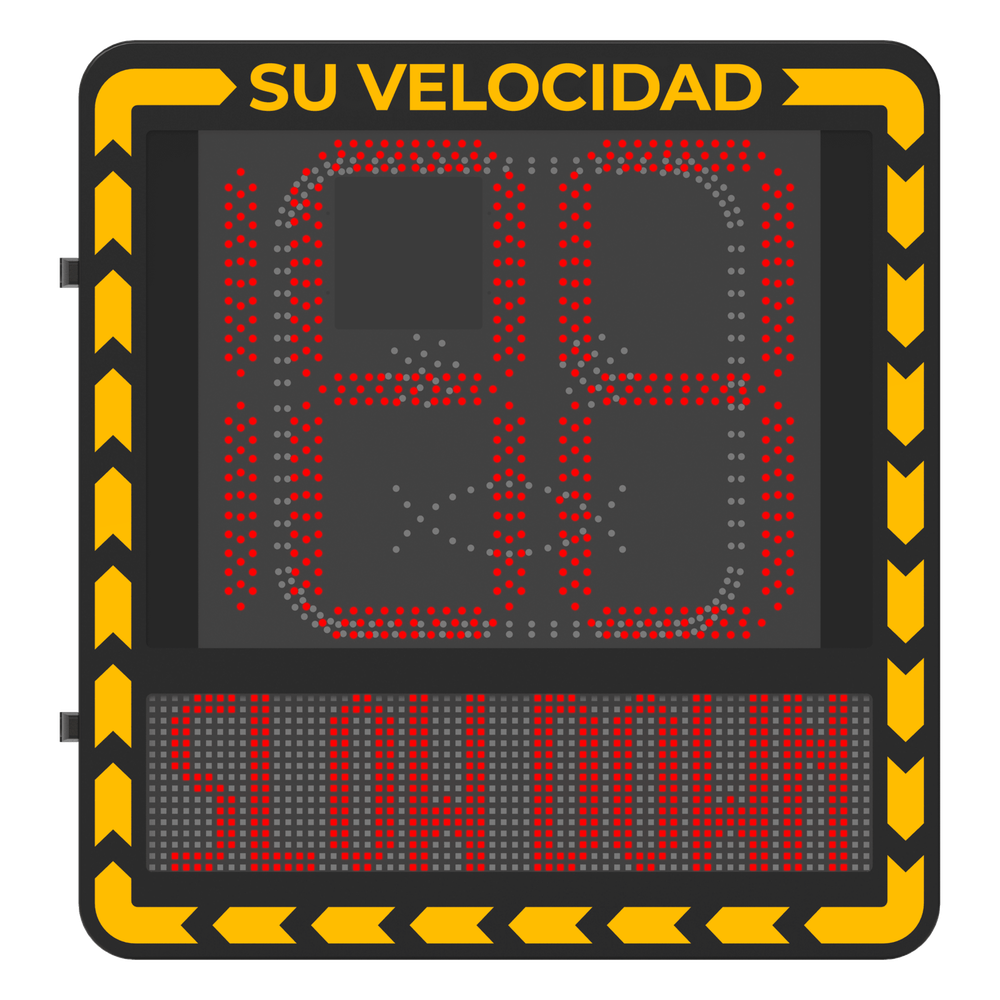 [YJP7681-188-RR] Radar de Velocidad Pantalla Lede Detección de Velocidad en Tiempo Real Rango de de - HIKVISION YJP7681188R