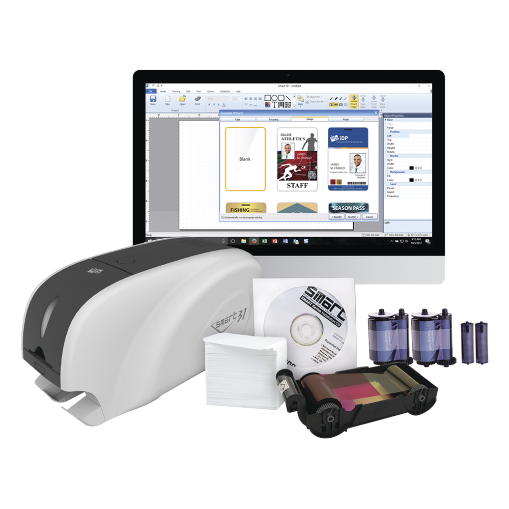 [SMART31DK] Kit Impresora Tarjetas PVC Doble Cara Incluye: 2 X Ribbon, 100 Tarjetas Pvc, Softw - IDP SMART31DK