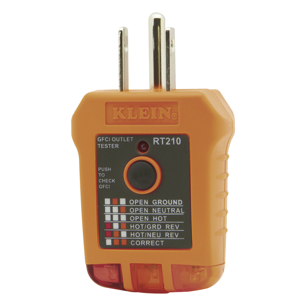 Probador de Tomacorrientes Estándar y Tomacorrientes con Interruptor de Falla a Ti - KLEIN TOOLS RT210