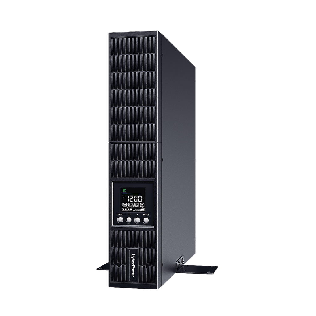 UPS Smart App Online S de 2000 VA/1800 W, Online Doble Conversión, Entrada 120 Vca NEMA 5-20P, Onda Senoidal Pura, Rack o Torre de 2 UR, Con 8 Tomas NEMA 5-20R - CYBERPOWER OLS2000RT2UA