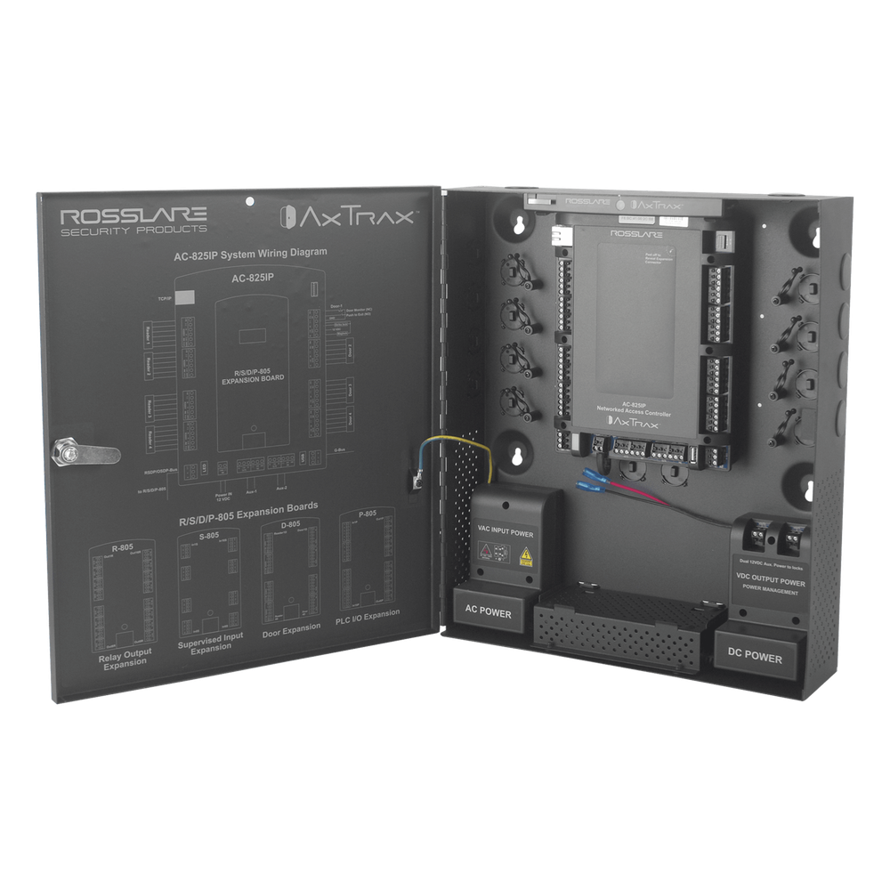 [AC-825IP] Controlador de acceso para 4 lectoras ROSSLARE AC-825IP – 100,000 Usuarios