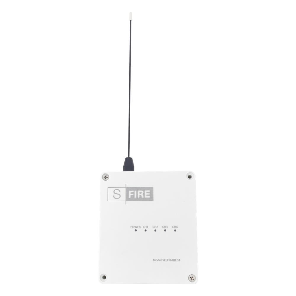 Receptor Inalámbrico 2500 Metros de Cobertura 4 Salidas de Relevador Tipo C - SFIRE SFLORAREC4