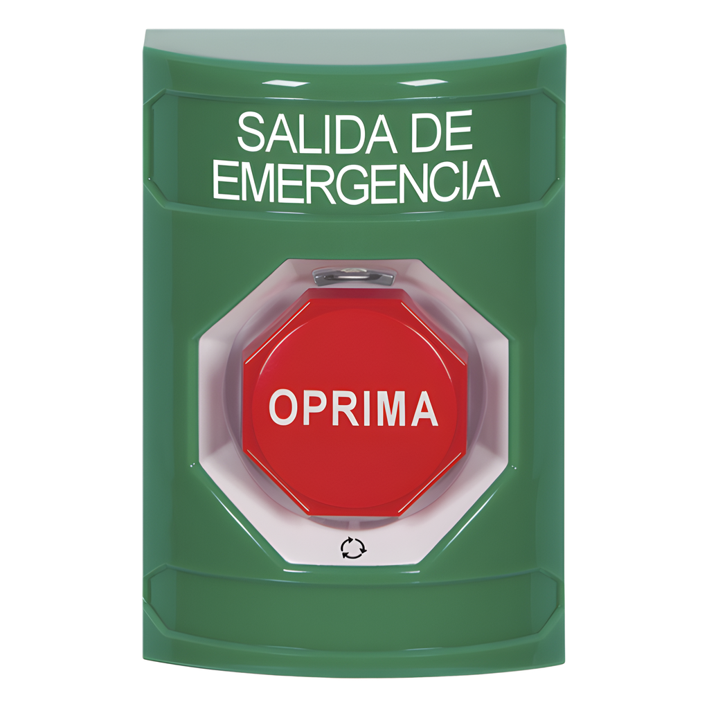 [SS2109EX-ES] Botón de Salida de Emergencia , Texto en Español, Acción Mantenida, Girar para Res - STI SS2109EXES