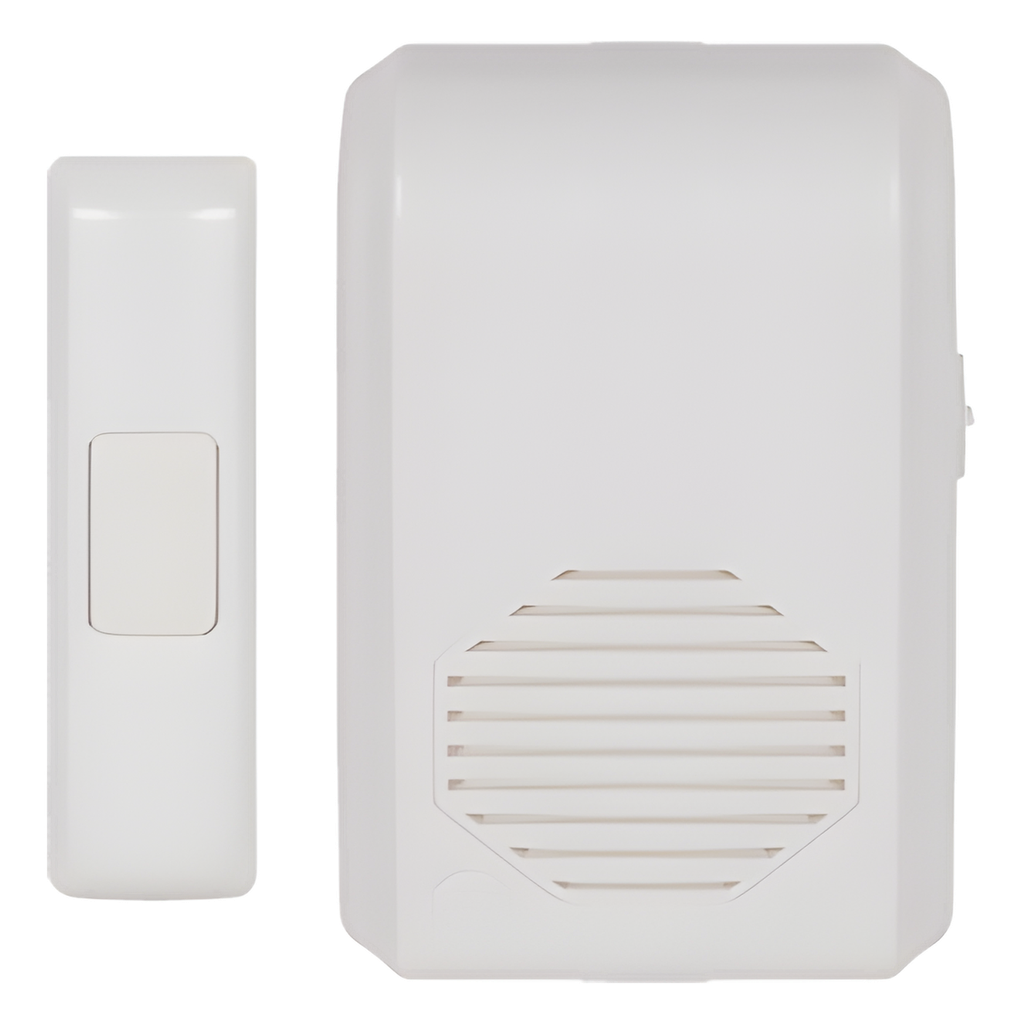 [STI-3350] Timbre Inalámbrico para Puerta con 10 Tonos, Hasta 150m Linea de Vista, con Recept - STI STI3350