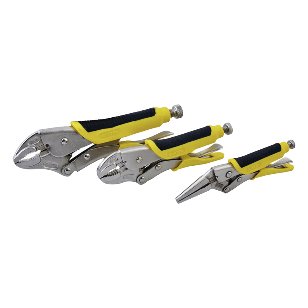[SYS-115-085] Juego de 3 Pinzas de Presión Bimateriales - SURTEK SYS115085