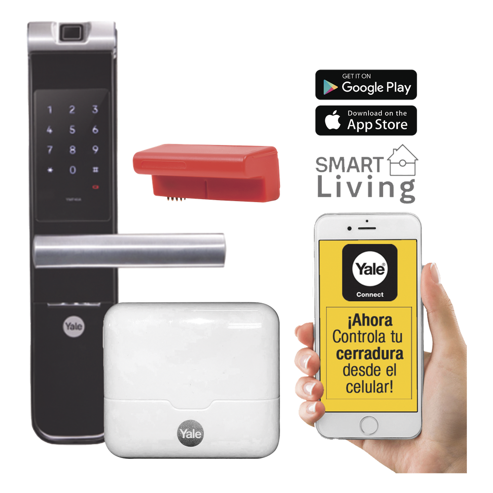 Kit Cerradura con manija YMF40A y HUB YALE-ASSA ABLOY MX89367 – Apertura por