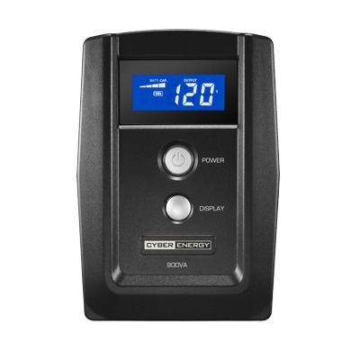 UPS de 900 VA/420 W, Topología Línea Interactiva, Entrada 120 Vca NEMA 5-15P, y 6 Salidas NEMA 5-15R, Con Regulador de Voltaje (AVR) - CYBERPOWER OM900ATLCD