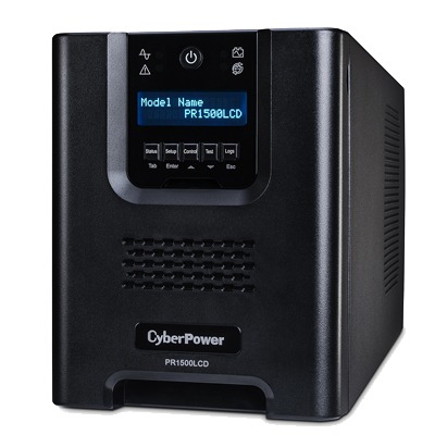 [PR1500LCD] UPS de 1500 VA/1500 W, Topología Línea Interactiva, Entrada 120 Vca NEMA 5-15P, Onda Senoidal Pura, Mini Torre, Con 8 Tomas NEMA 5-15R - CYBERPOWER PR1500LCD