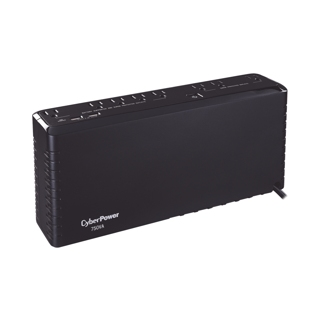 UPS de 750 VA/375 W, Topología Standby, Entrada 120 Vca NEMA 5-15P, de Escritorio, Con 8 Tomas NEMA 5-15R - CYBERPOWER SL750U
