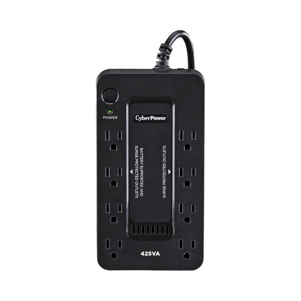 [ST425] UPS de 425 VA/255 W, Topología Standby, Entrada 120 Vca NEMA 5-15P, Tipo Gabinete Compacto, Con 8 Tomas NEMA 5-15R - CYBERPOWER ST425