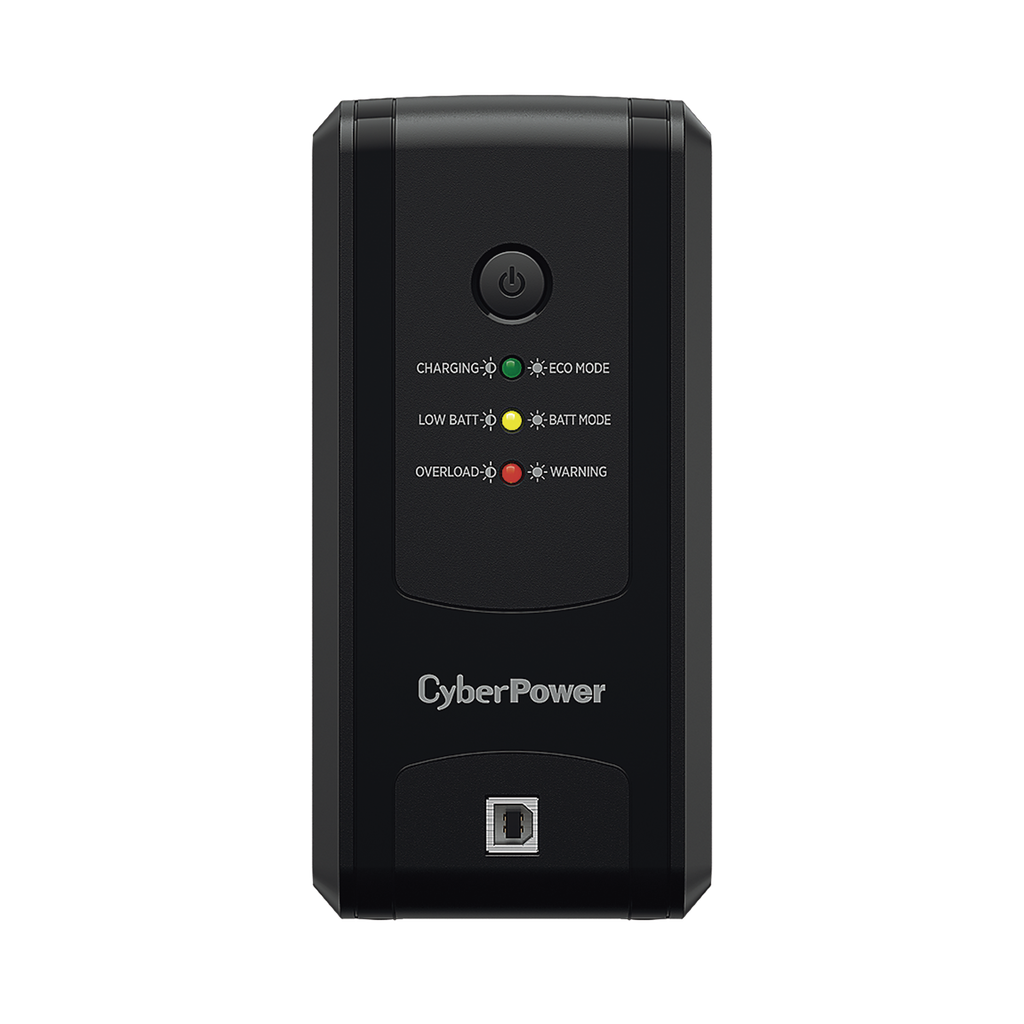 UPS de 1000 VA/500 W, Topología Línea Interactiva, Entrada 120 Vca NEMA 5-15P, y 8 Salidas NEMA 5-15R, Puerto USB, Con Regulador de Voltaje (AVR) - CYBERPOWER UT-1000GU