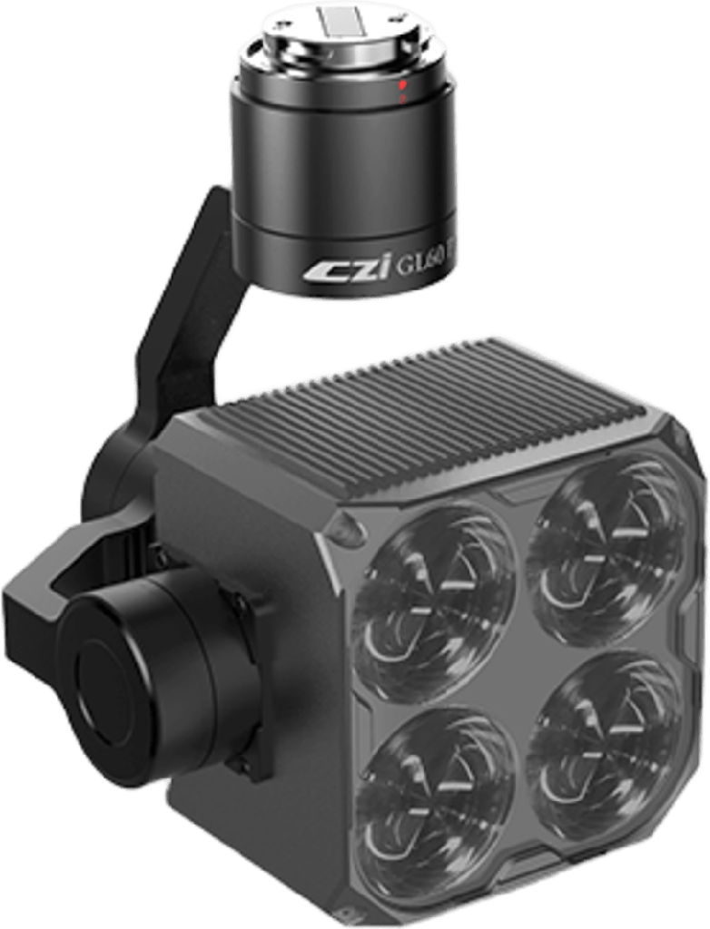 Foco Gimbal, 120W M√°ximo, 13400 L√∫menes, 4 Grupos √ìpticos, 750g Peso, Iluminaci√≥n 150m, Compatible con M300/M350/M400