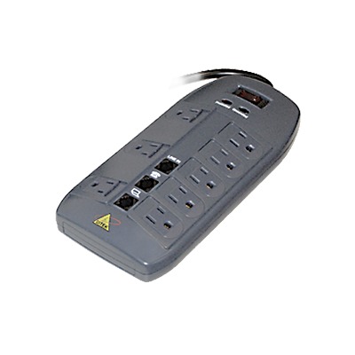 Multicontacto 8 Salidas / 120 VCA 15 A / 2160 Joules / Telco RJ11 / 6 Transformadores Simultáneos - DITEK DTK-8FF
