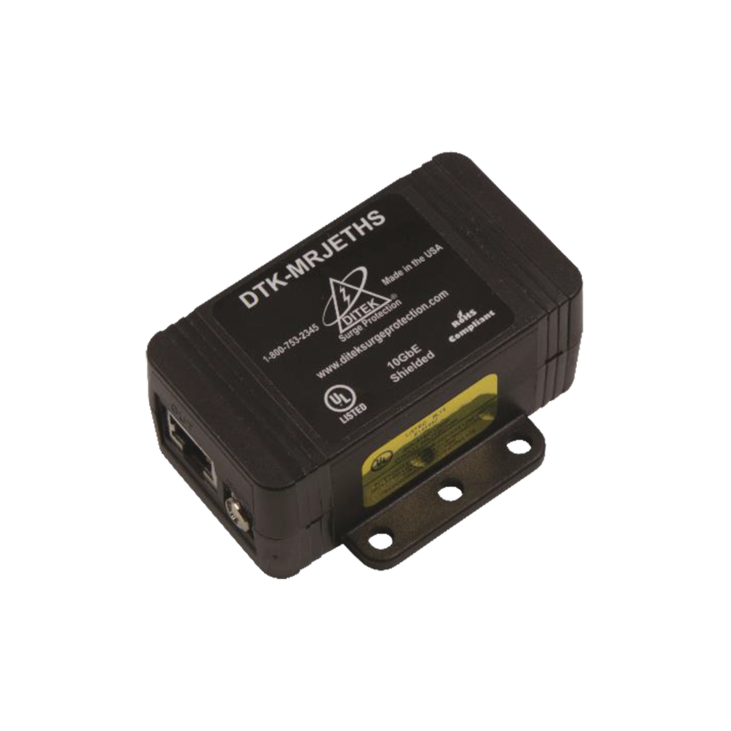 Protector de un solo canal 10GbE para sistemas de CCTV , Ideal para protecci√≥n de cableado categor√≠a CAT5e, CAT6 y CAT6A.