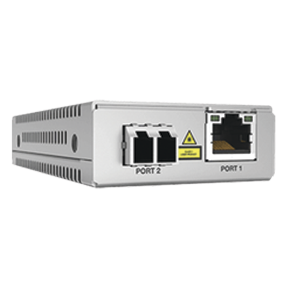 [AT-MMC2000-LC-960] Convertidor de medios Gigabit Ethernet a fibra óptica, conector LC, multimodo (MMF), distancia de 220 hasta 500 m, con fuente de alimentación multi-región - ALLIED TELESIS AT-MMC2000-LC-960