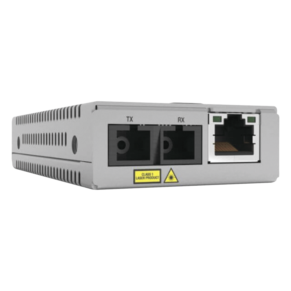 [AT-MMC2000LX-SC-960] Convertidor de medios Gigabit, conector SC Distancia (20KM) Monomodo Versión TAA - ALLIED TELESIS AT-MMC2000LX-SC-960