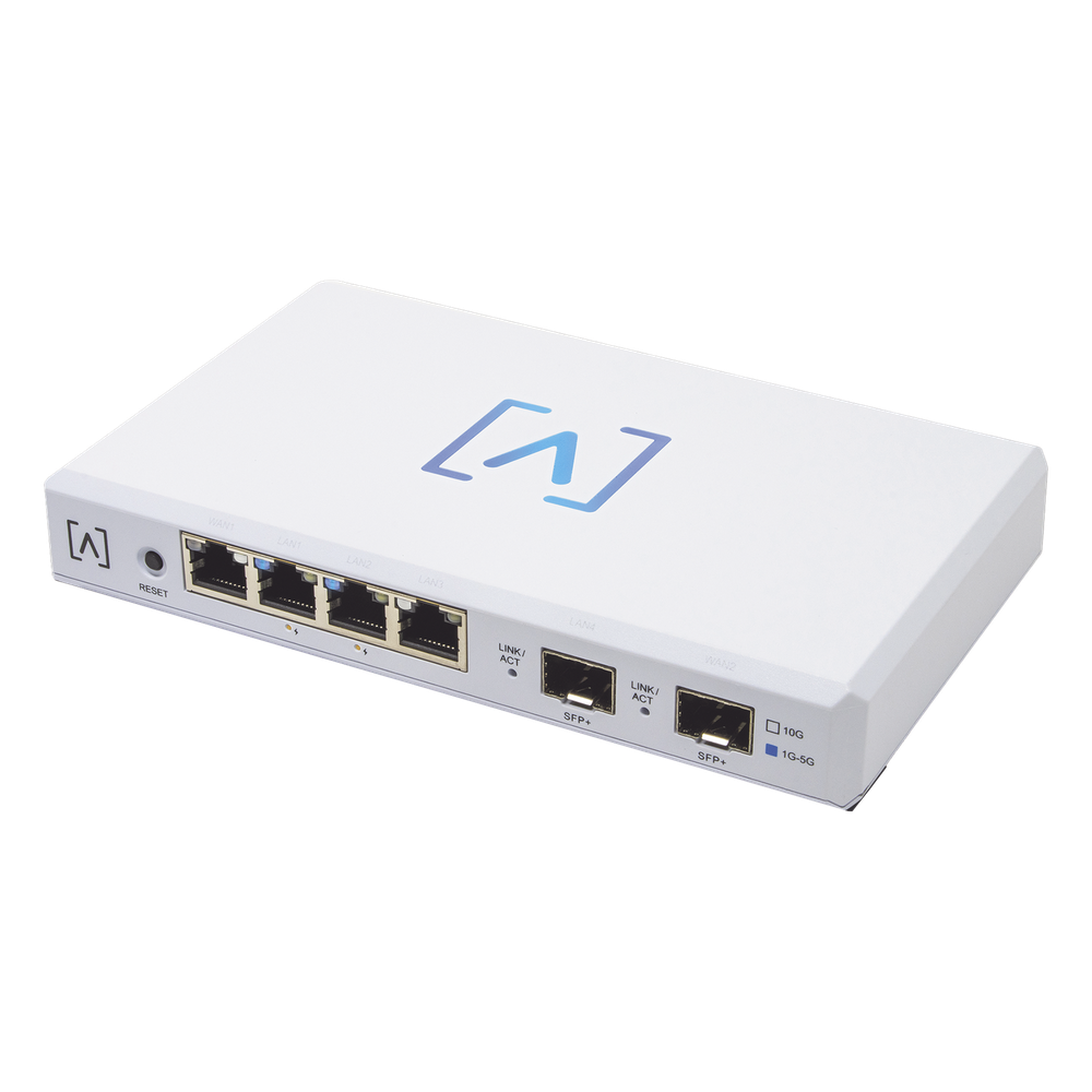 Router VPN / 4 puertos 10/100/1000/2500 Gbps (2 puertos PoE af/at) / 2 puertos SFP+ 10Gbps / Filtrado Avanzado DPI: Bloqueo de Contenido / Administración nube gratuita / Soporta UPnP - ALTA LABS ROUTE10