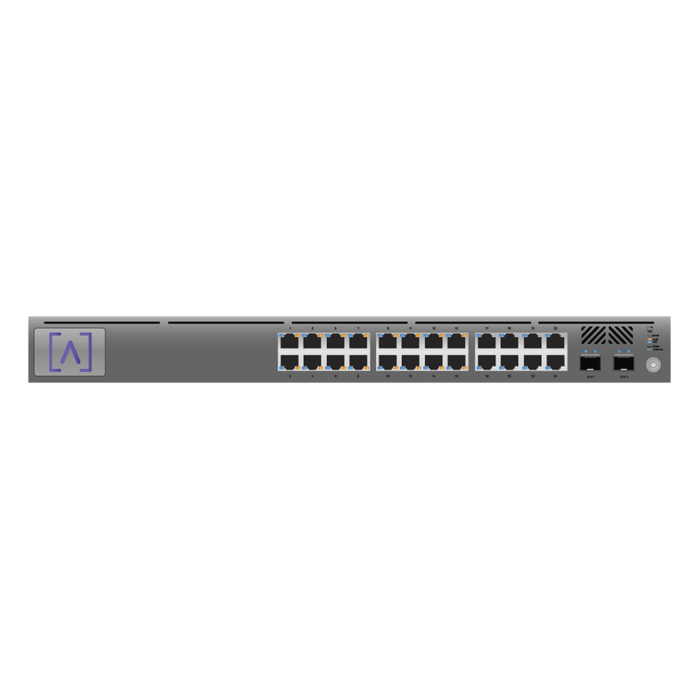 [S24-POE] Switch Gigabit PoE+ Administrable / 24 puertos 10/100/1000 Mbps (16 de ellos POE+) + 2 Puertos SFP Uplink / Hasta 240W / Alta LabsCloud. - ALTA LABS S24-POE