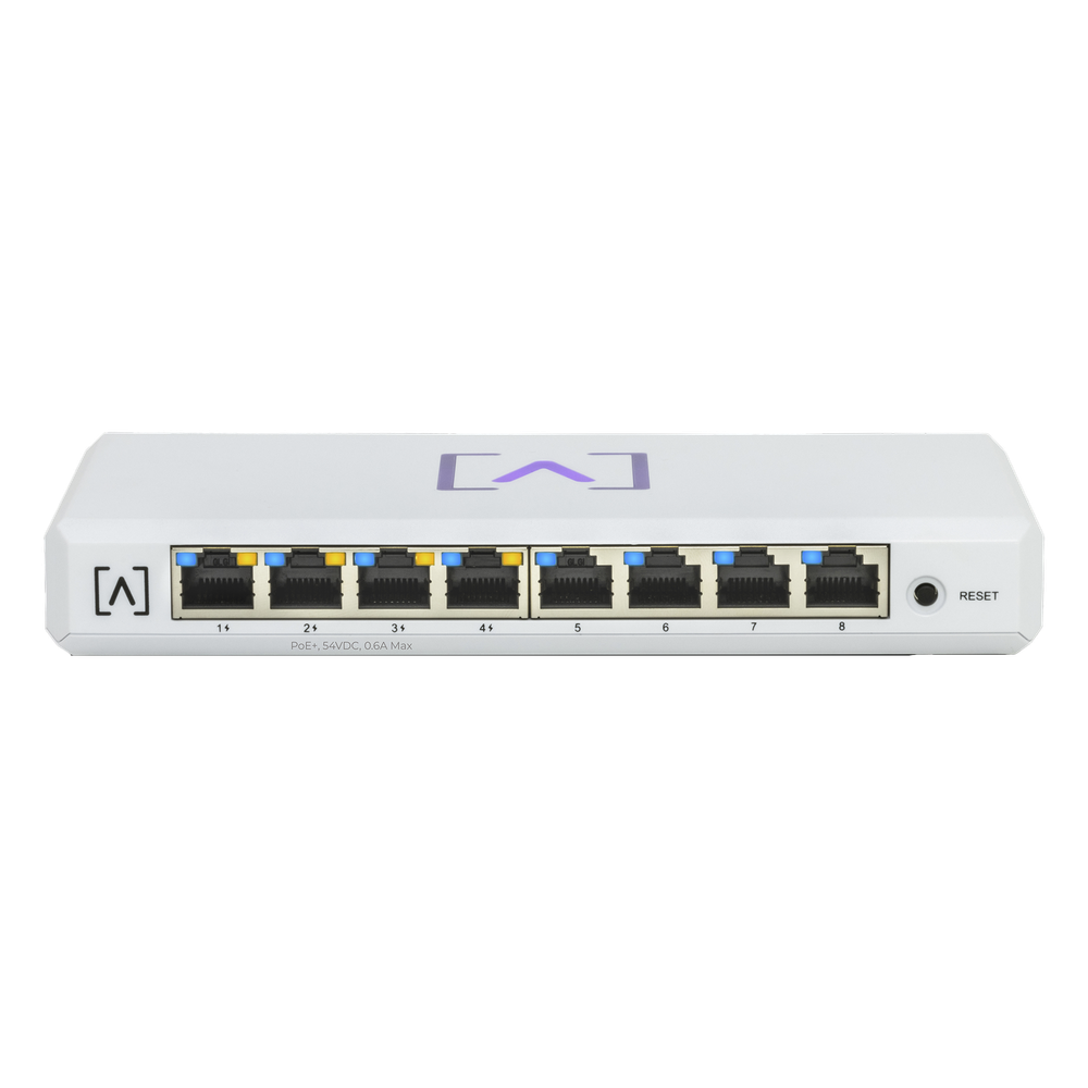 [S8-POE] Switch Gigabit PoE+ Administrable / 8 puertos 10/100/1000 Mbps (4 de ellos PoE+ 802.3af/at) / Hasta 60W / Administración nube gratuita / Presupuesto de 60W - ALTA LABS S8-POE