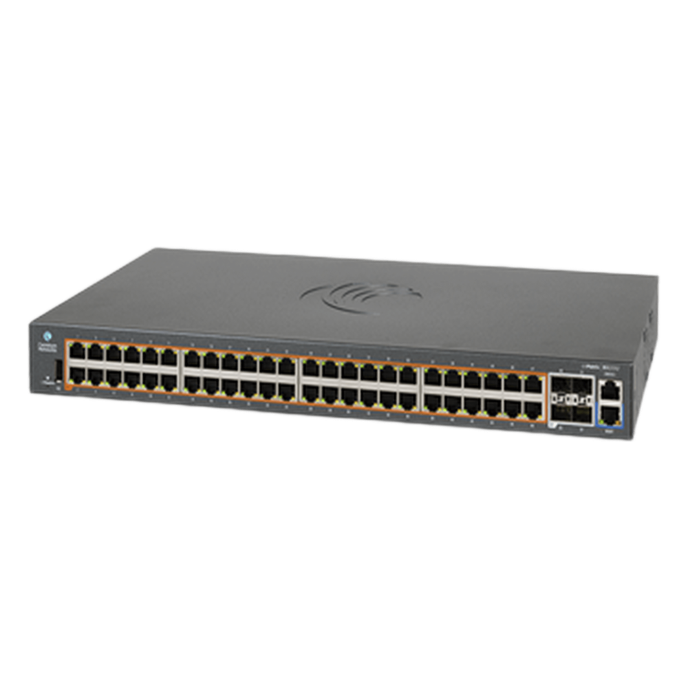 Switch PoE cnMatrix EX2052-P 802.3af/at de 48 puertos Gigabit y 4 SFP+, Capa 3, 400 W, gestión en la nube - CAMBIUM NETWORKS MXEX2052GXPA00