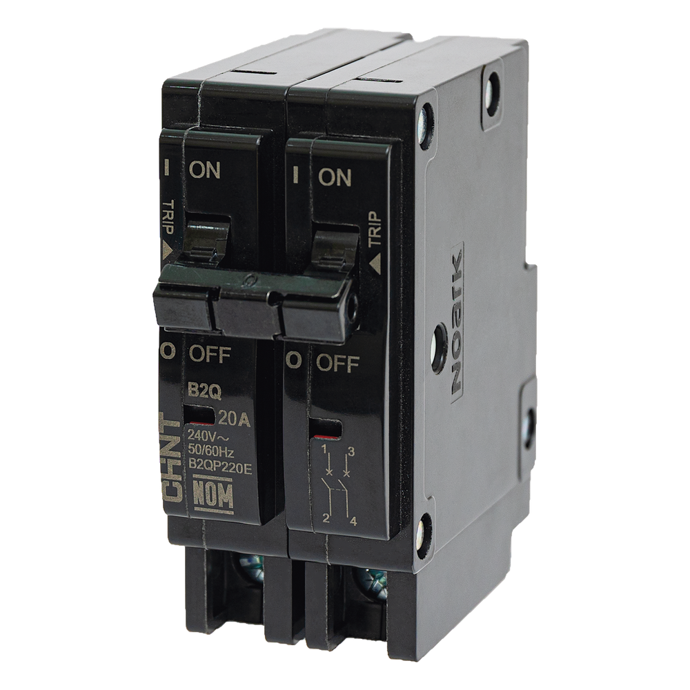 [B2QP250E] MCB - Interruptor Termomagnético Enchufable, Serie: B2Q, 2P, 50A, 240V (SKU:1002285) - CHINT B2QP250E