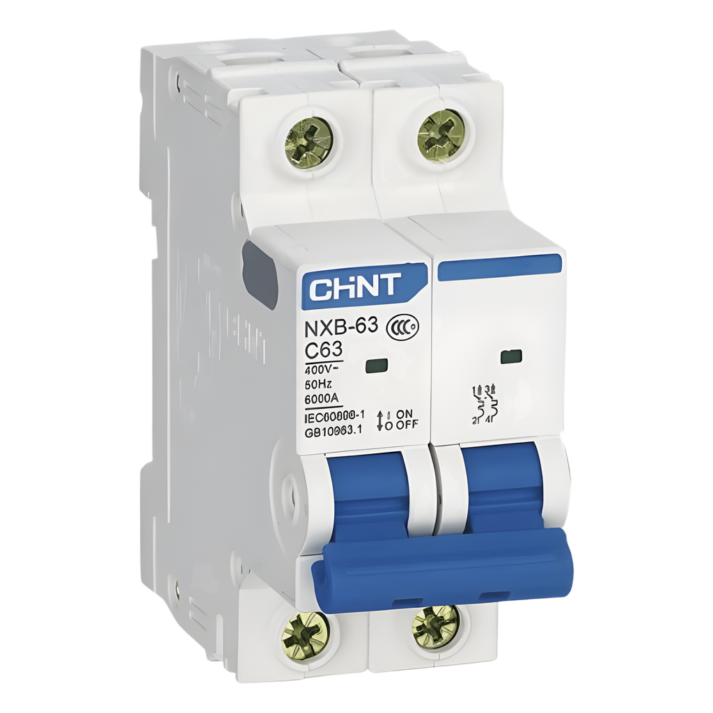 [NXB632PC40] Pastilla para Riel Din, 2 Polos, 40 Amp, Vca:110/415v, 10kA, Catálogo: NXB632PC40, Serie: NXB-63. - CHINT NXB632PC40
