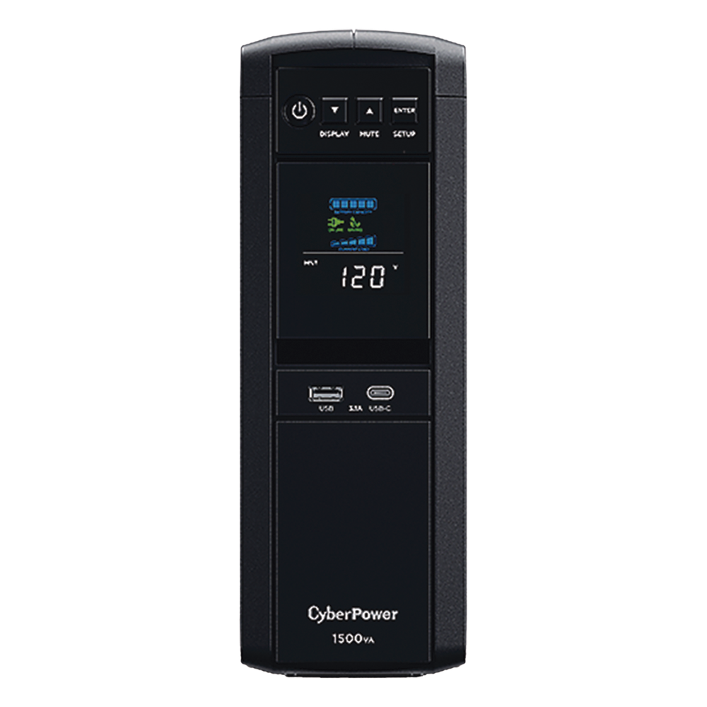 UPS de 1500 VA/1000 W CYBERPOWER CP1500PFCLCDA – Entrada 120 Vca NEMA 5-15P