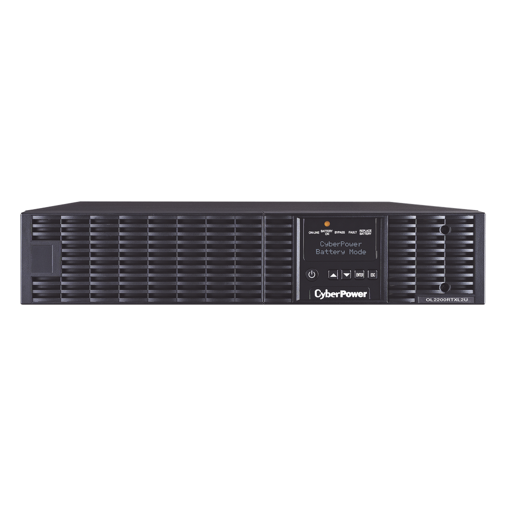 [OL2200RTXL2U] UPS de 2200 VA/1800 W, Online Doble Conversión, Entrada 120 Vca NEMA 5-20P, Onda Senoidal Pura, Rack o Torre de 2 UR, Con 6 NEMA 5-20R y 1 NEMA L5-20R - CYBERPOWER OL2200RTXL2U