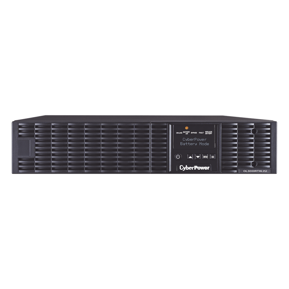 [OL3000RTXL2U] UPS de 3000 VA/2700 W, Online Doble Conversión, Entrada 120 Vca NEMA L5-30P, Onda Senoidal Pura, Torre o Rack de 2 UR, Con 6 Tomas NEMA 5-20R y 1 NEMA L5-30R - CYBERPOWER OL3000RTXL2U