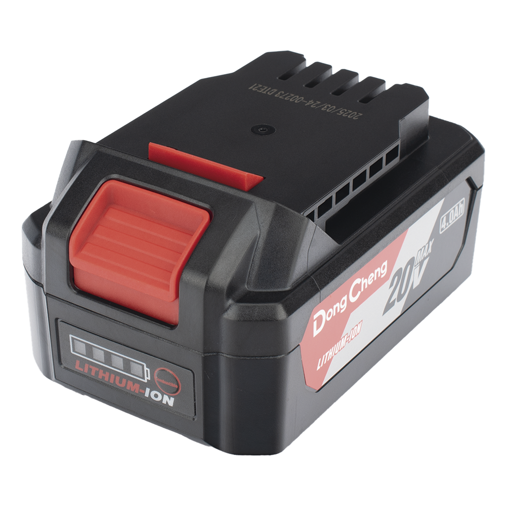 Batería de Litio 20V 4.0Ah / Indicador LED de Carga / Diseño Deslizable / Compatible con Herramientas DONGCHENG 20V - DONGCHENG FFB-L2040
