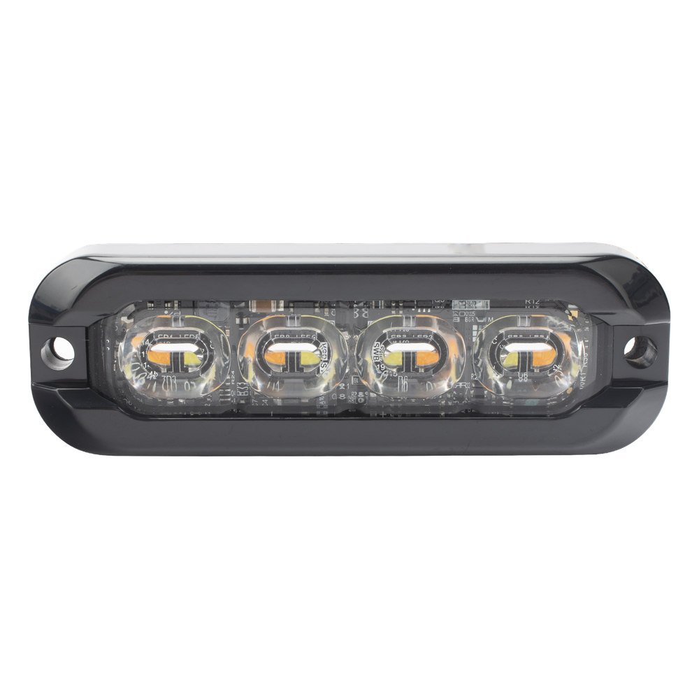 Luz perimetral , 8 LED Ultra Brillantes, Dual Color Ambar / Claro - ECCO ED3793AW