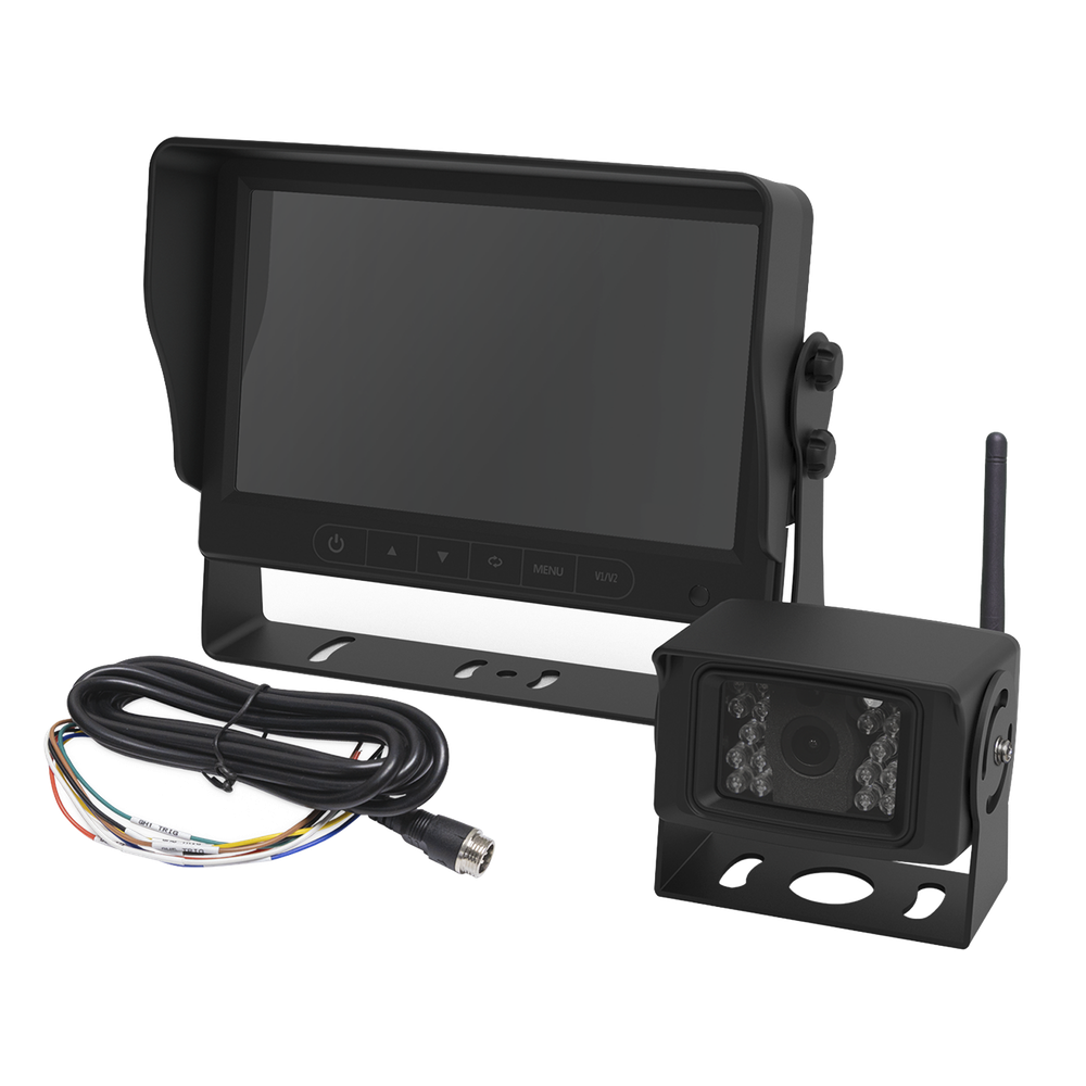 [K7000B-WK] Cámara de Reversa Inalámbrica y Monitor para Vehículos ECCO K7000B-WK