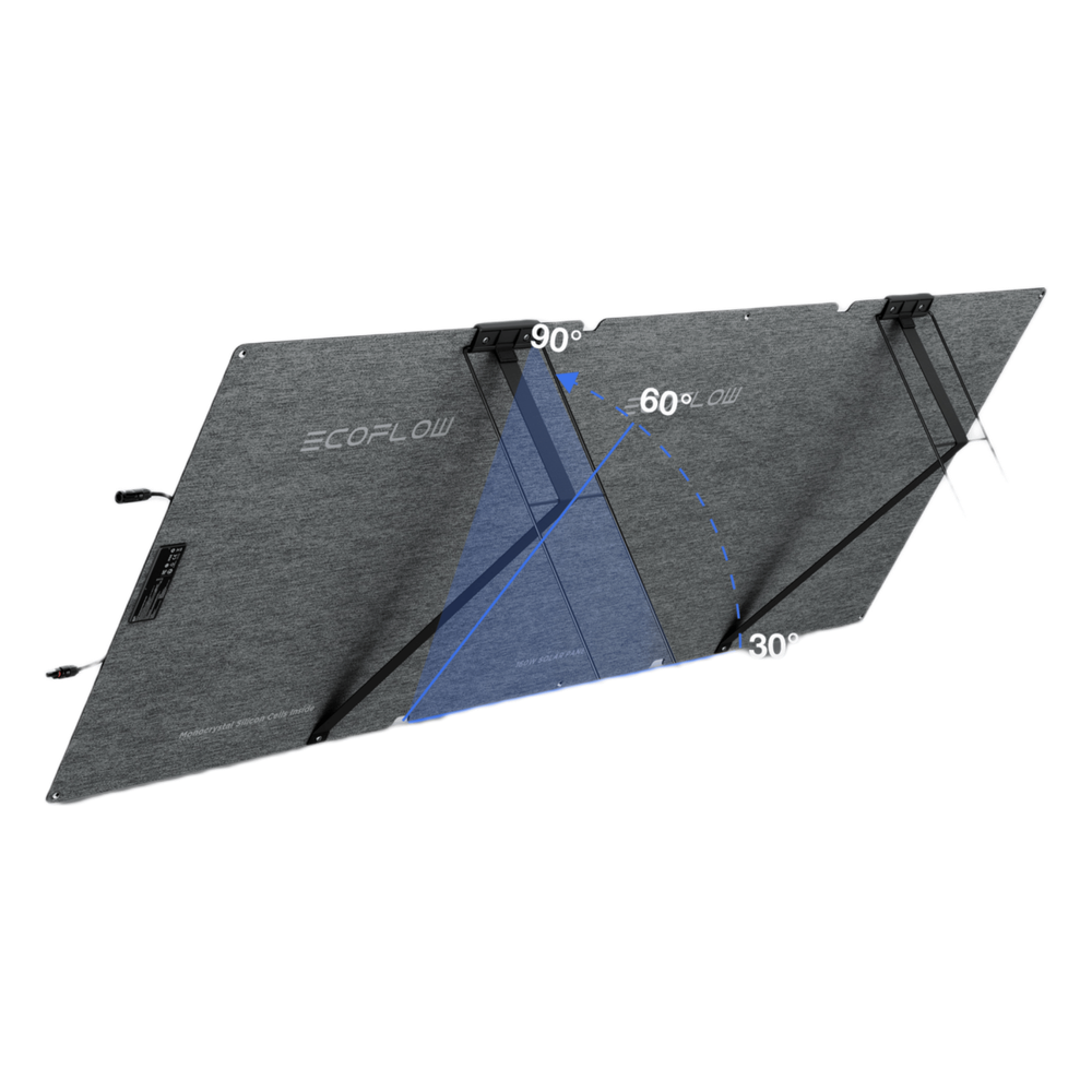 [EFFOLD160LW] Módulo Solar Bifacial, Portátil y Flexible de 160W Recomendado para Estaciones Portátiles EcoFlow / Ajuste de Íngulo / Carga Eficiente / Incluye Cable XT60 a MC4 - ECOFLOW EFFOLD160LW
