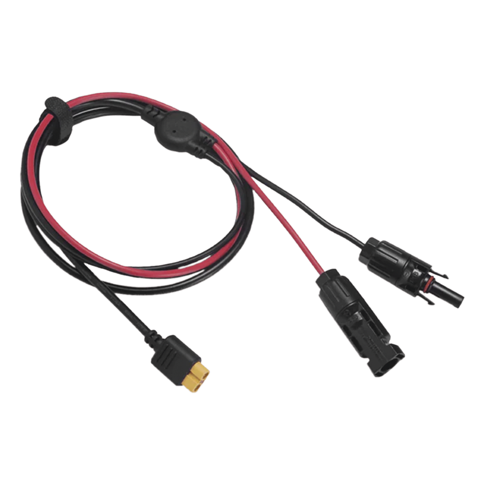 [LMC4XT60I2.5M] Cable 2.5 m, Negro, Calibre 12 AWG con Terminales MC4 Macho y Hebra para Terminal XT60 - ECOFLOW LMC4XT60I2.5M