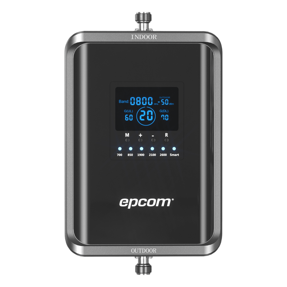 [EP-5G-PBS-V2SA] Amplificador de Señal Celular 5G / Mejora las llamadas convencionales y VoLTE / Soporta los datos de las tecnologías 2G, 3G, 4G y 5G de TELCEL, AT&T, MOVISTAR y OMV de Altán / Cubre hasta 1000 mÂ². - EPCOM EP-5G-PBS-V2SA