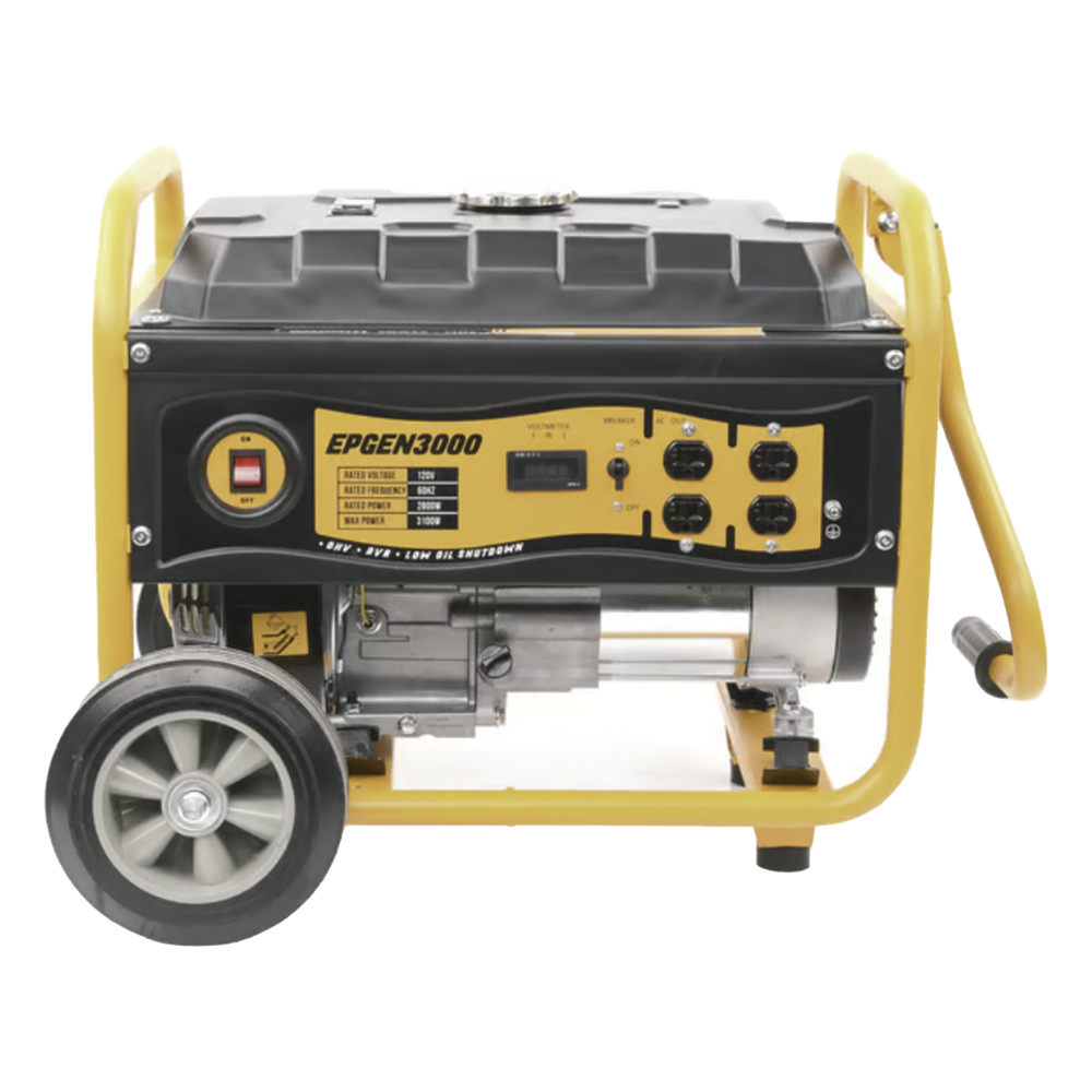 [EPGEN3000] Generador a Gasolina / Planta de Emergencia 3kW (7HP), 110Vca, Encendido de Jalón, Jaula con Ruedas para Fácil Traslado - EPCOM POWERLINE EPGEN3000