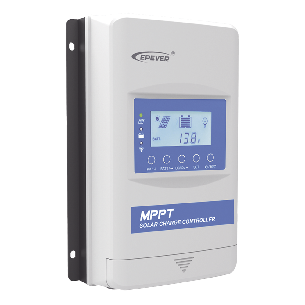 Controlador Solar MPPT 40A 12/24V, Máximo Voltaje de Circuito Abierto Voc 100Vcc, Configurable para Baterías de Litio - EPEVER XTRA-4210-N