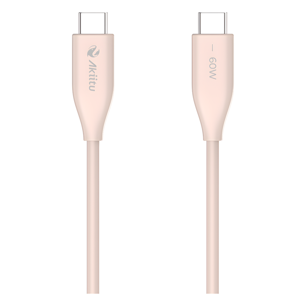 [AK-PAC6S-P-1.5M] Cable de Carga USB-C a C / 1.5 Metros (4.92 Pies) / Tecnología GaN (Nitruro de Galio) / Fast-Charging / Potencia 60W / Velocidad Transferencia 480 Mbps / Material Silicona No Tóxica / Conector Aluminio Anodizado - EZVIZ AK-PAC6S-P-1.5M