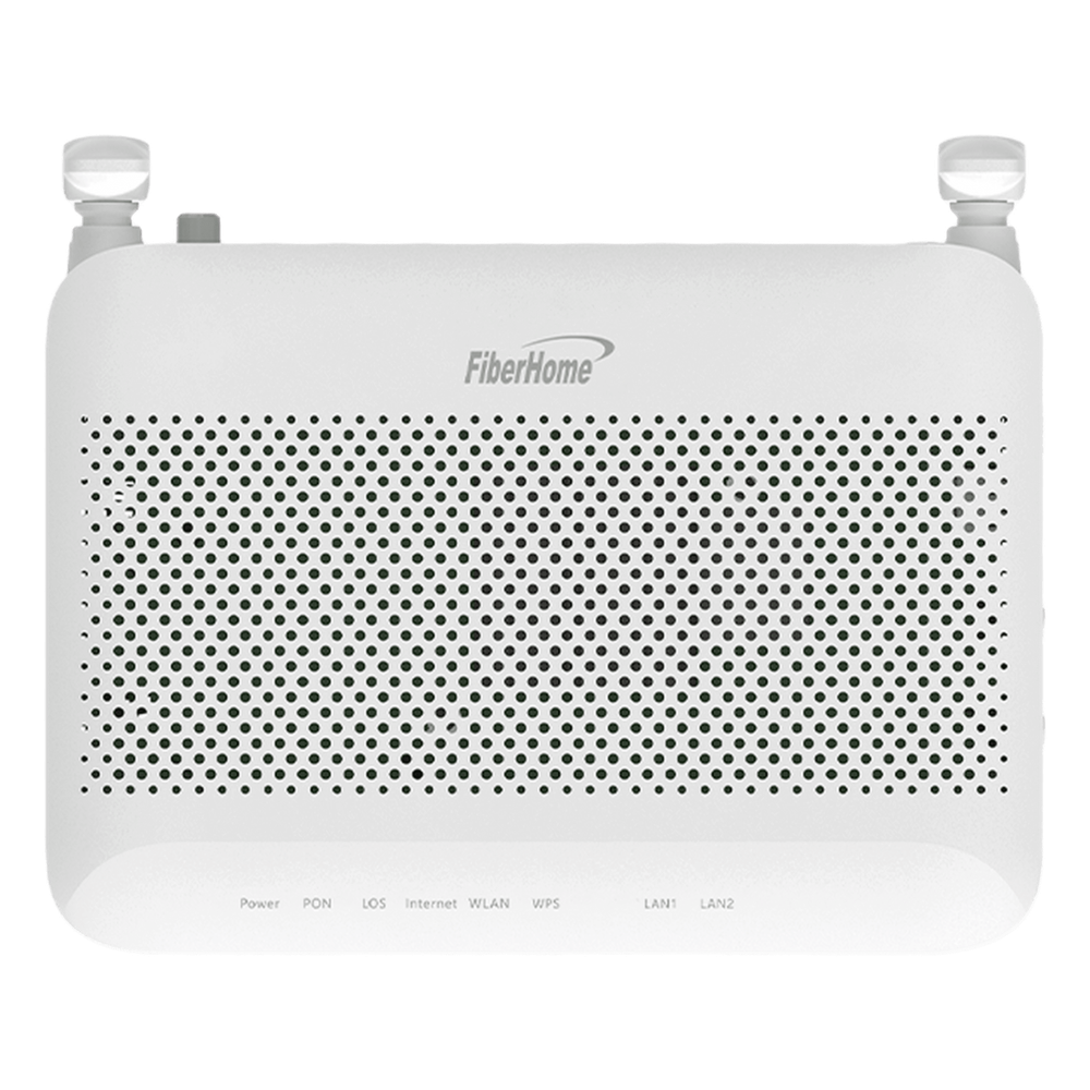 [HG6045D1] ONU GPON WiFi (2.4/5 GHz), 2 antenas de 5 dBi, Compatible con OLT de Terceros, MIMO 2x2, 2 Puertos Gigabit, conector SC/UPC, (Gestión WAN desde la Interfaz de la ONU) - FIBERHOME HG6045D1