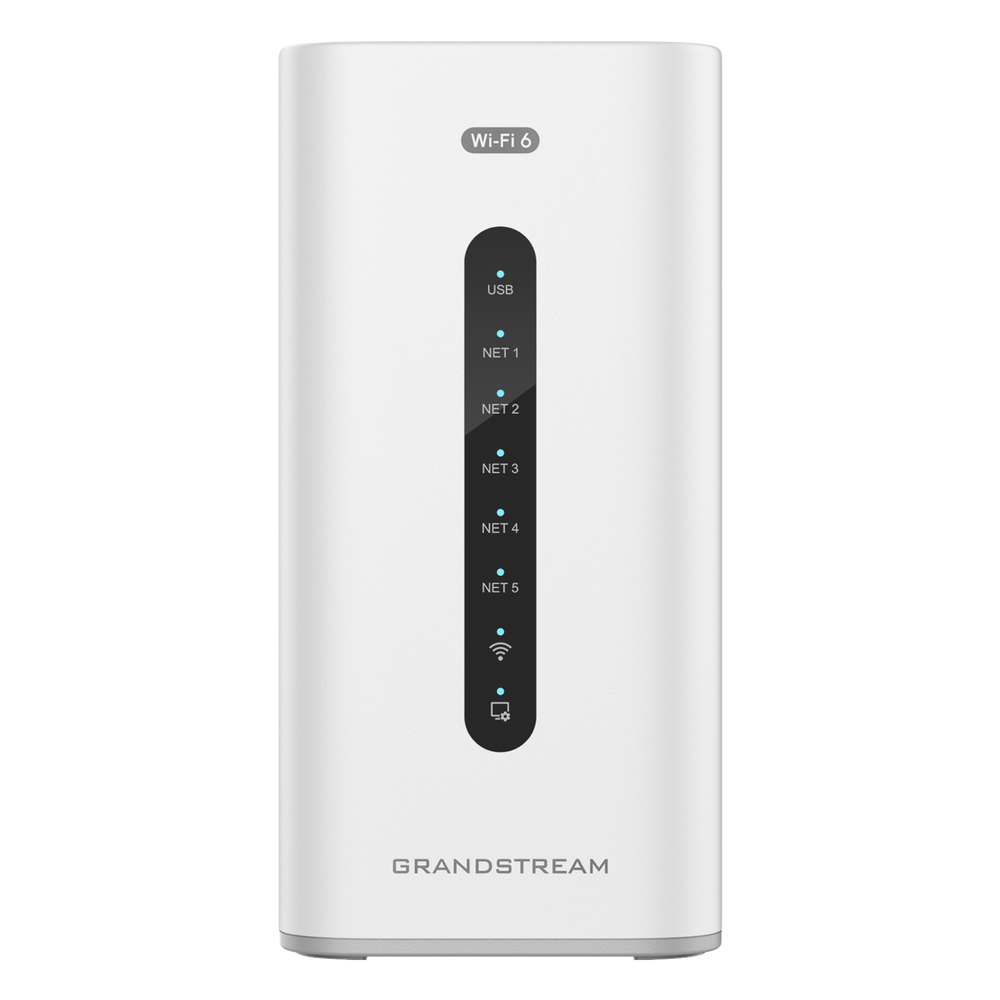 4 en 1: Firewall Nueva Generación, Router Wi-Fi, IP PBX (24 usuarios / 8 llamadas simultáneas), Switch, incluye un AP Wi-Fi 6 de doble banda - GRANDSTREAM GCC6010W