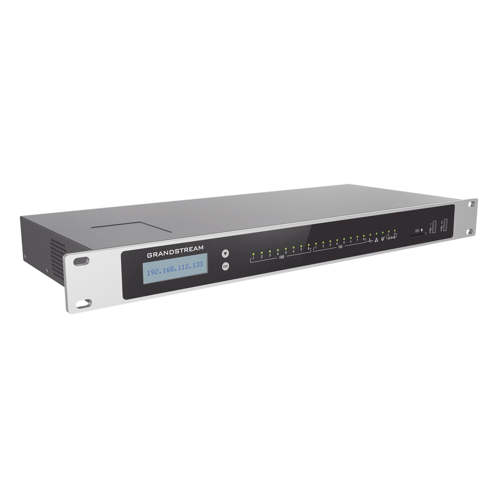 Conmutador IP-PBX para hasta 3000 usuarios y 450 llamadas simultaneas, 8FXO, 8FXS, para solución de comunicaciones unificadas y colaboración - GRANDSTREAM UCM6308