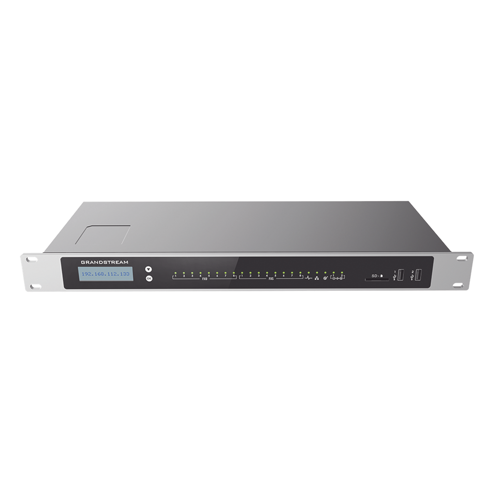 [UCM6308A] Conmutador IP-PBX para hasta 1500 usuarios y 200 llamadas simultaneas, 8FXO, 8FXS, solución para PyMEs - GRANDSTREAM UCM6308A