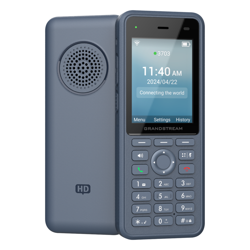 [WP836] Teléfono IP Wi-Fi Inalámbrico WP836 / Wi-Fi 6 Doble Banda / IP69K Resistente a Exteriores / Batería 3000 mAh / 4 Conferencias / Bluetooth Integrado / USB Tipo C / Compatibilidad con Códec Opus HD - GRANDSTREAM WP836