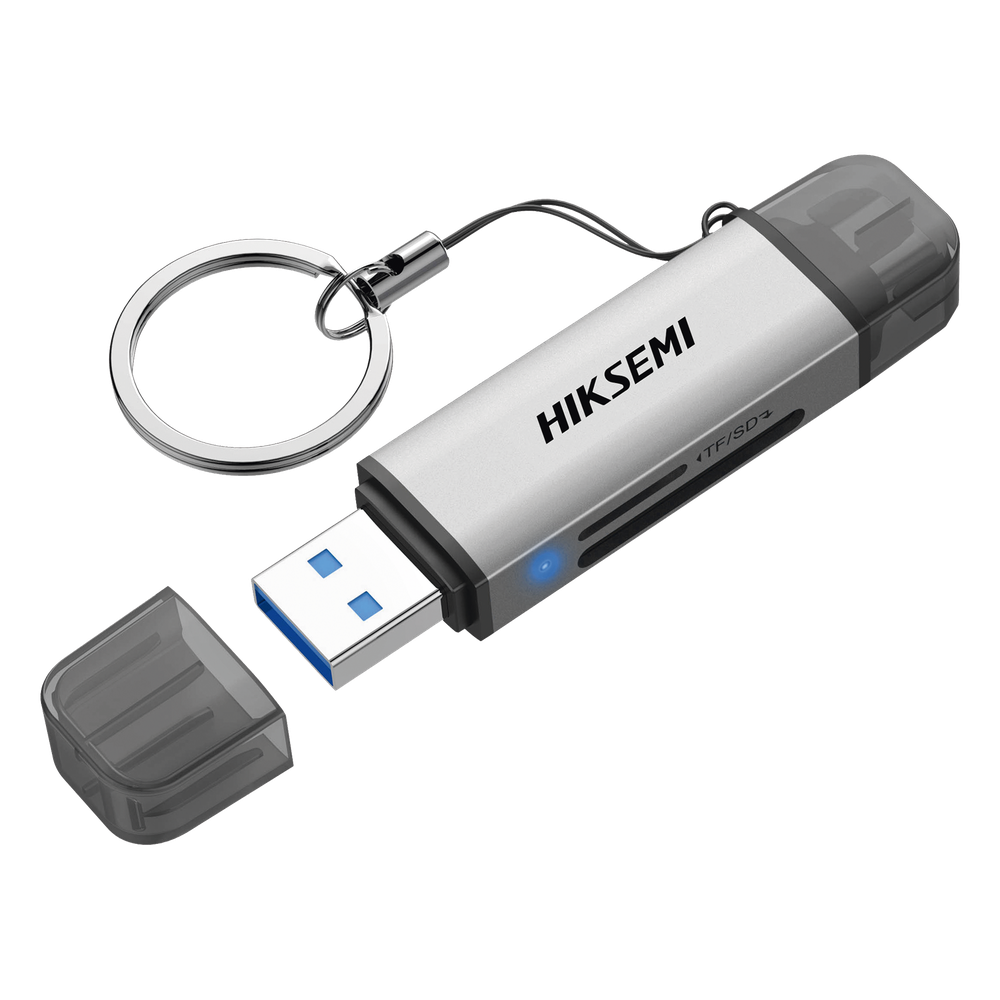 [HS-HUB-CR01] Lector de Tarjetas 2 en 1 / Conector Dual USB-A y USB-C / Soporta SD y Micro SD - HIKSEMI by HIKVISION HS-HUB-CR01