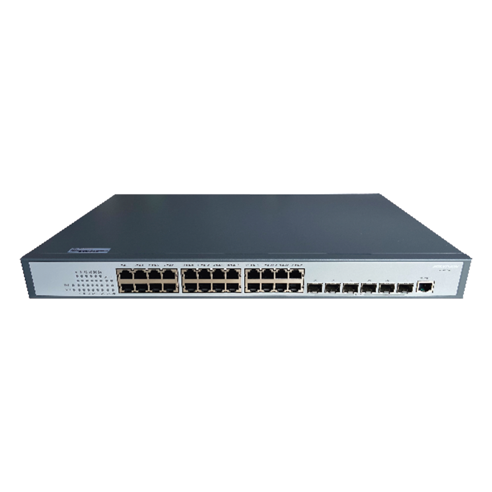 Switch Core Gigabit / Administrable Capa 3 / 24 Puertos 1000 Mbps / 6 Puertos SFP+ 10 G de Uplink / IGMP / VLAN / GRMP - HIKVISION DS-3E3730