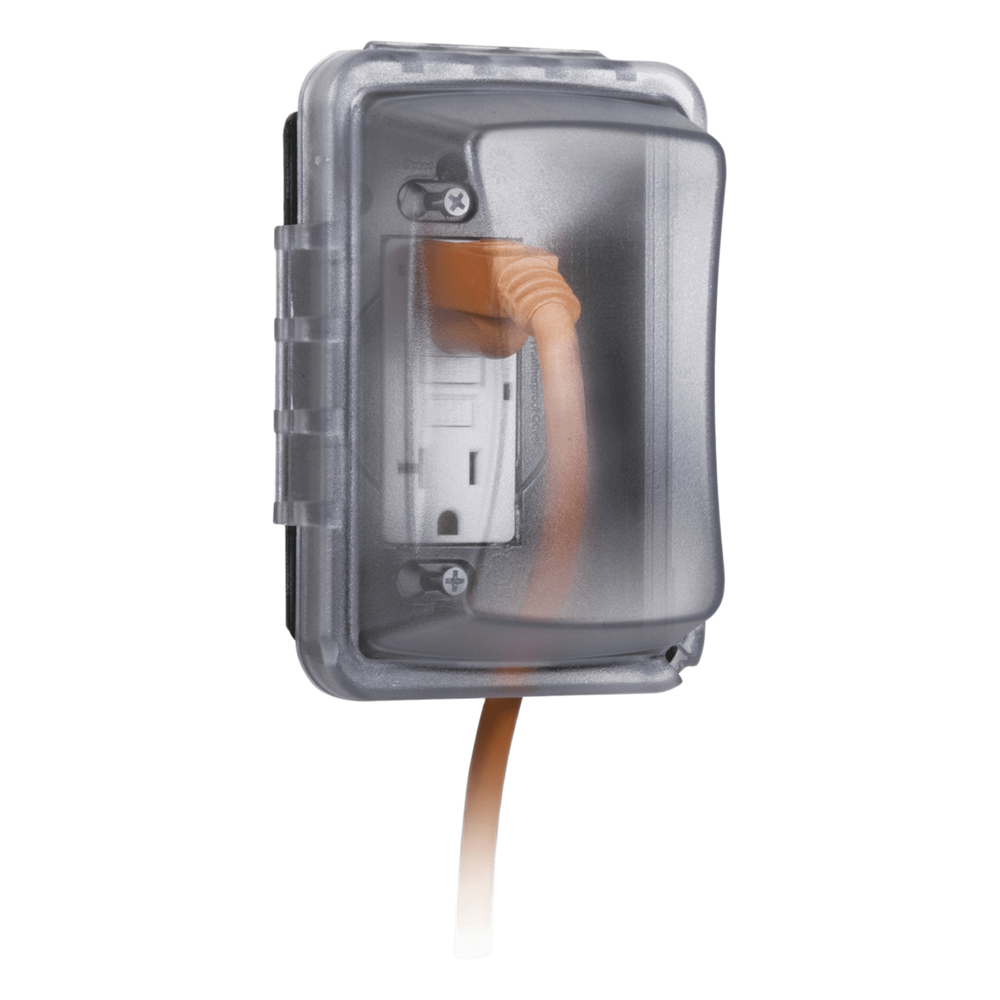 [HUB-MM-410-C] Cubierta Resistente a Intemperie/ 1 Unidad/ Horizontal/Vertical/ Profundidad 2-3/4"/ Transparente. - HUBBELL HUB-MM-410-C