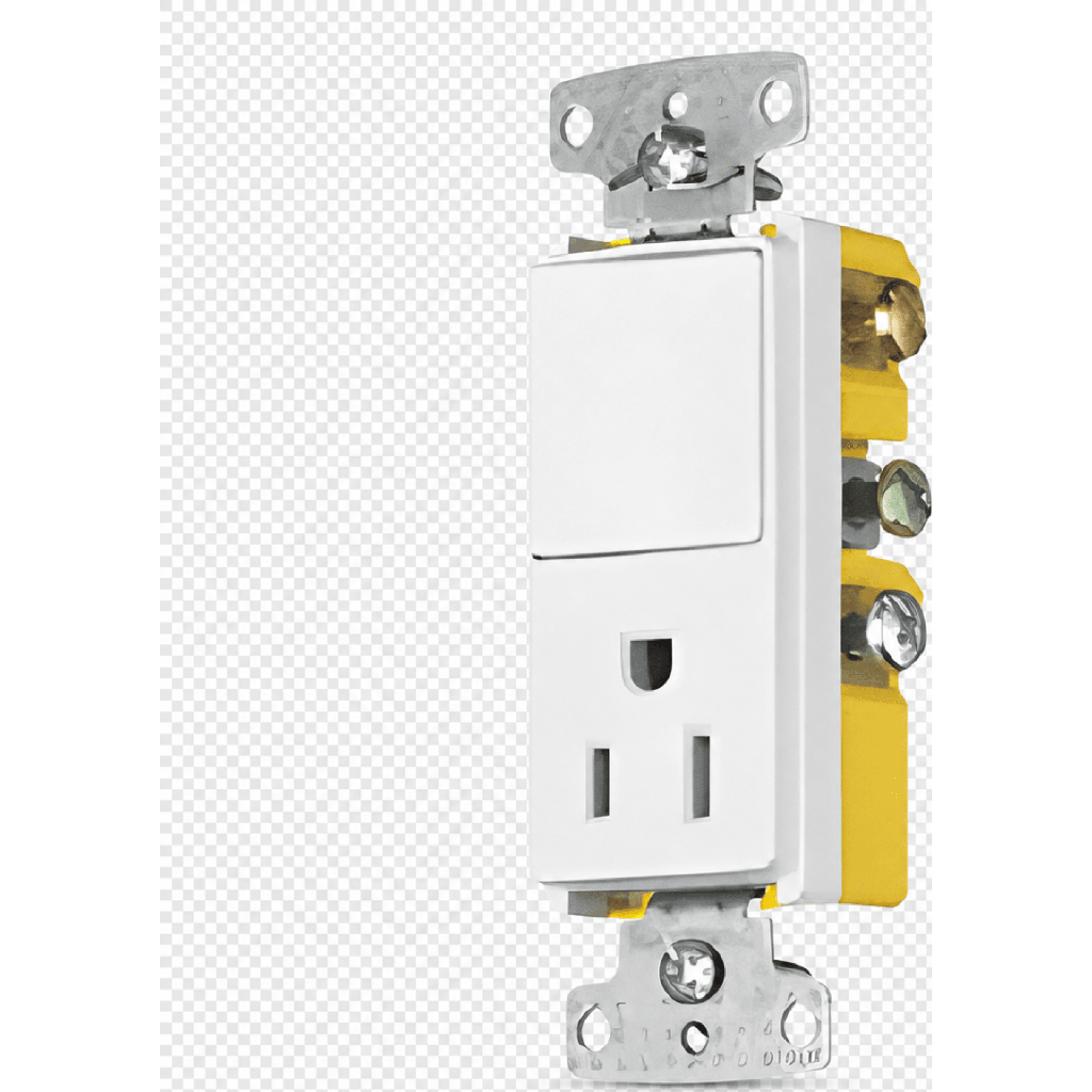 Combinación de Contacto y Apagador Decorador 15A 125V/ Color Blanco. - HUBBELL HUB-RCD-108W