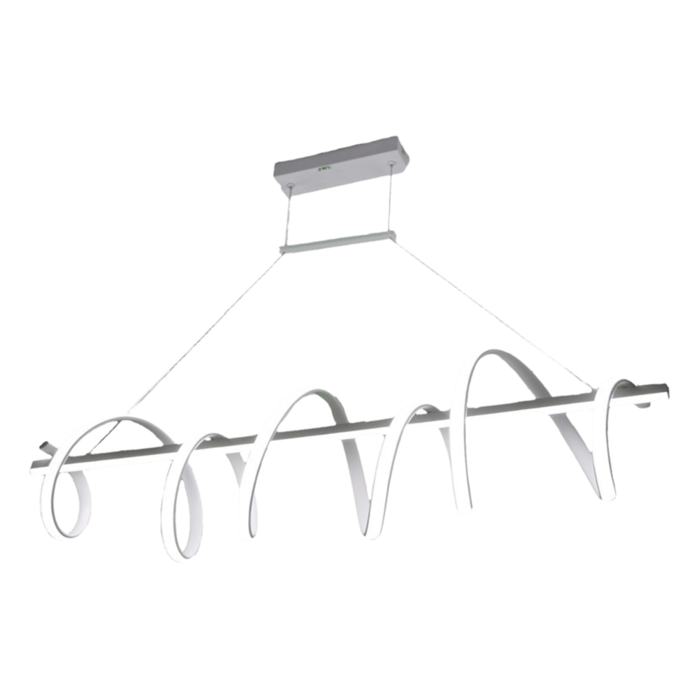 Lámpara de Techo LED / 80W / Flujo Luminoso 6400 Im / Í˜1050 mm / Luz Blanca 6500K - Neutra 4000K - Cálida 2700K / Vida Íštil 50,000 h / IP20 / Montaje Sobreponer / Blanco / Aluminio y PC - JWJ JLAR-8002